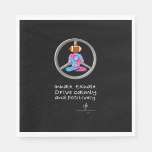 Calm Car Ride Home Neon Red/Blue  Football Napkin
