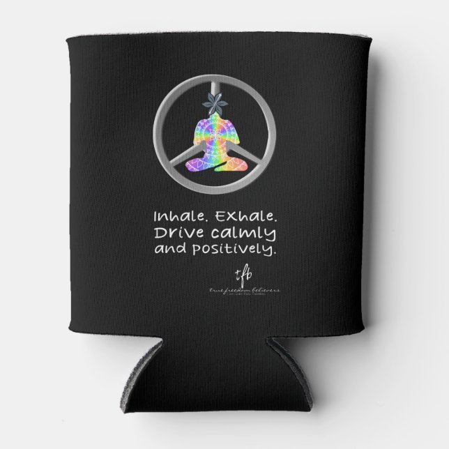 Calm Car Ride Home Trop. Spectrum Baton Twirling Can Cooler (Front)