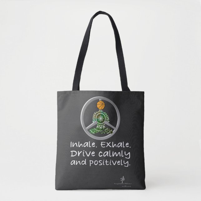 Calm Car Ride Home Wooded Lot BBall Tote Bag (Front)