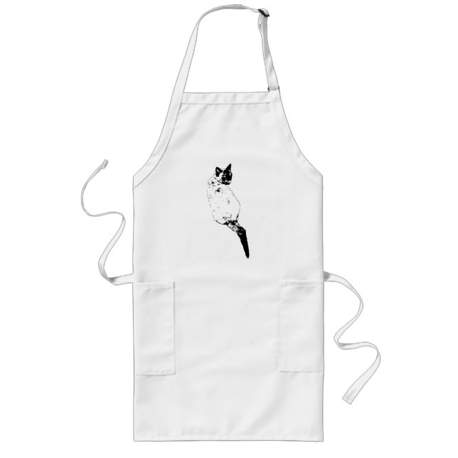 Calm Cat Confidence Long Apron (Front)