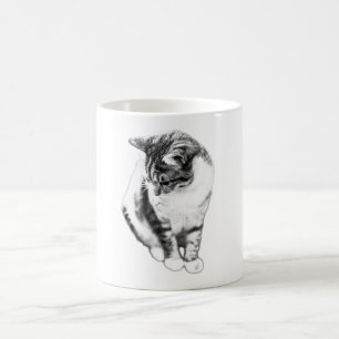 Calm Cat Looking Down Portrait Mug