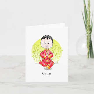 Calm China Boy note cards