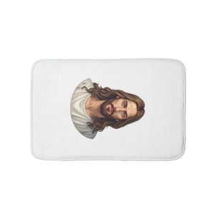 Calm Christ Portrait Vintage Engraving Shirt 2 Bath Mat