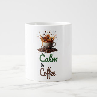 Calm & coffee  large coffee mug