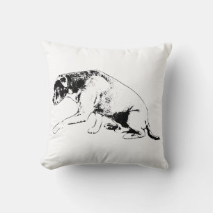 Calm Companion—Seated Bully Mix Cushion