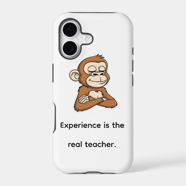 Calm Confidence Monkey – Quiet  iPhone / iPad case (Back)