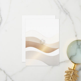 Calm Desert Waves with Fennec Essence | Minimal Se Thank You Card