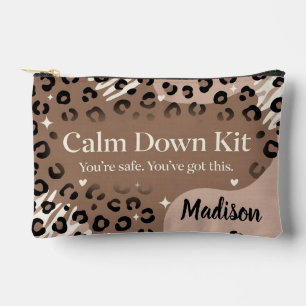 Calm Down Kit Animal Print   Self Care Gift Accessory Pouch