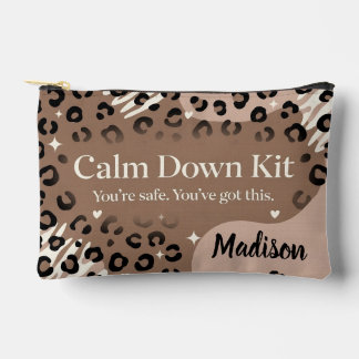 Calm Down Kit Animal Print | Self Care Gift Accessory Pouch