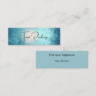 Calm dusty blue tarot space star Business Card