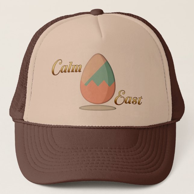 Calm Easter – Aesthetic Egg Art - boné Trucker Hat (Front)