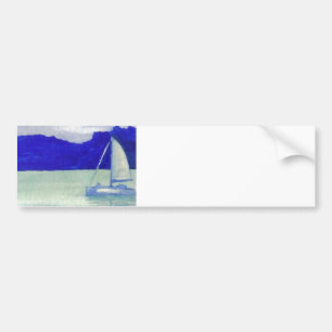 Calm Easy Sailing  CricketDiane Ocean Art Bumper Sticker