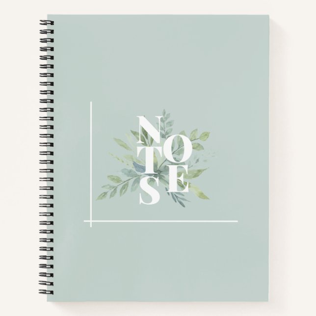 Calm Eucalyptus Cover Notebook for Everyday Use (Front)