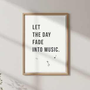 Calm Evening Decor. Minimal Bedroom Poster