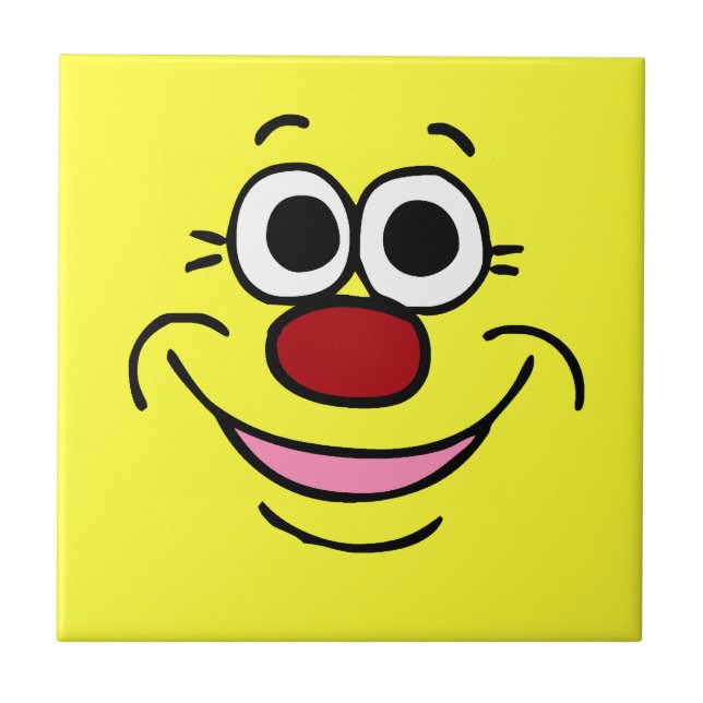 Calm Face Grumpey Ceramic Tile (Front)