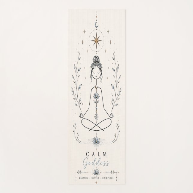 Calm Goddess Meditation Yoga Mat (Front)