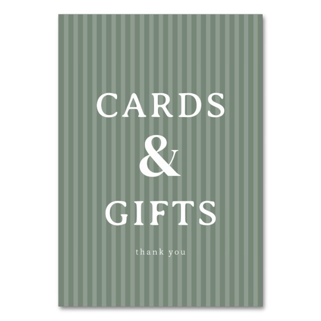 Calm Green Minimalist Gratitude Card (Front)