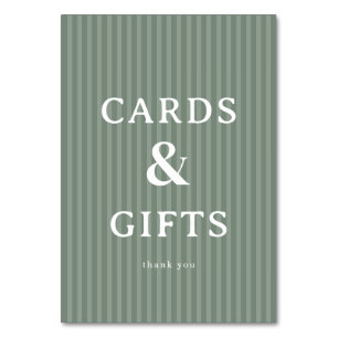 Calm Green Serif Thank You Card