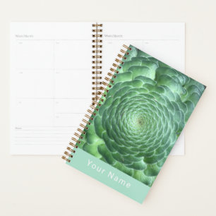 Calm Green Succulent Plant Planner