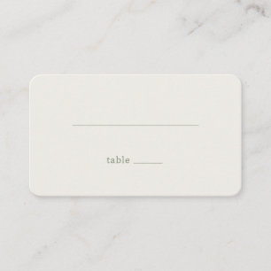 Calm Grey Minimalist Line Place Card