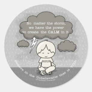 Calm in the Storm Classic Round Sticker