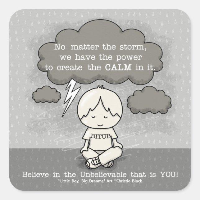 Calm in the Storm Square Sticker (Front)