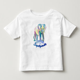 Calm Is My Superpower – Colorful Watercolor Eleph Toddler T-Shirt