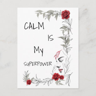 Calm Is My Superpower Self Trust & Confidence Postcard