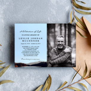 Calm Lake Life Celebration Your Photo Invitation