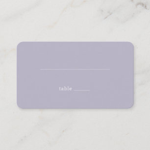Calm Lavender Minimalist Lines Place Card
