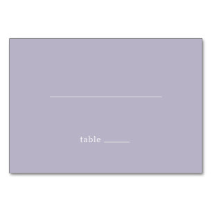 Calm Lavender Minimalist Table Number