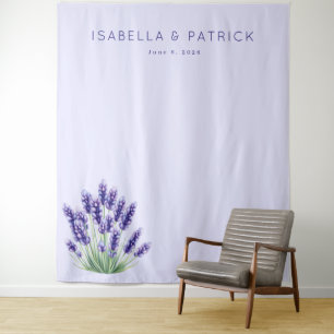 Calm Lavender Watercolor Floral Tapestry