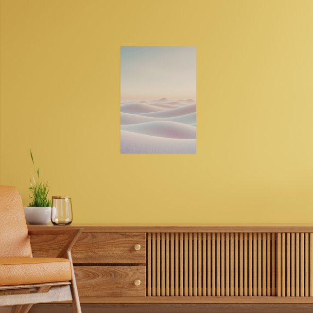 Calm light background with sand dunes poster (Living Room 2)