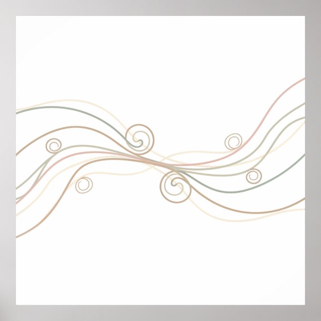 Calm Line Harmony – Minimalist Abstract Poster (Front)