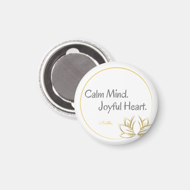 Calm Mind Joyful Heart Buddha Quote Magnet (Front/Back)