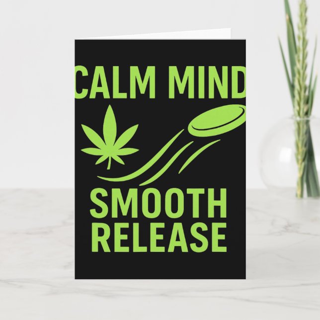 Calm Mind Smooth Release Chill Disc Golf Frisbee  Card (Front)