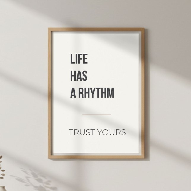 Calm Mindset Minimal Decor. Music Quote Poster (Creator Uploaded)