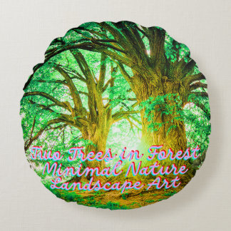 Calm Nature Aesthetic Design Round Cushion