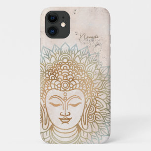 Calm neatral tones and gold buddha tibetan iPhone 11 case