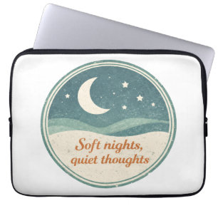 Calm Night Moon Design Laptop Sleeve