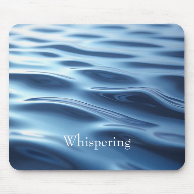 Calm Ocean Blue Waves Mousepad (Front)