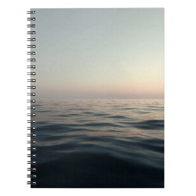 Calm Ocean Sunset Horizon Notebook (Front)