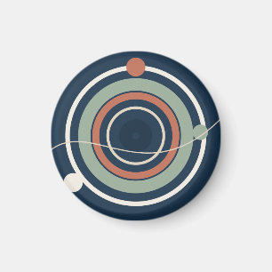 Calm Orbits in Navy and Sage Magnet