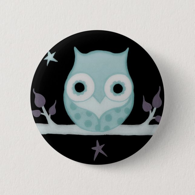 Calm Owl 6 Cm Round Badge (Front)