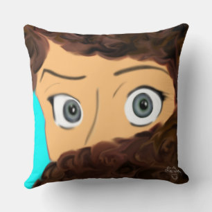 Calm Owl + Raised Eyebrow Mood Throw Pillow
