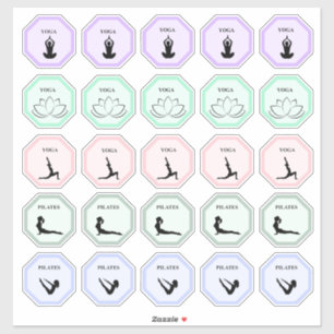Calm Pastel Yoga and Pilates Planner Stickers