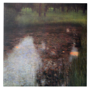 Calm Pond on Kammer Castle Grounds, Gustav Klimt Ceramic Tile
