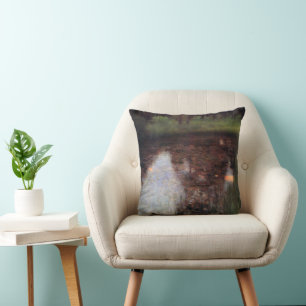 Calm Pond on Kammer Castle Grounds, Gustav Klimt Cushion