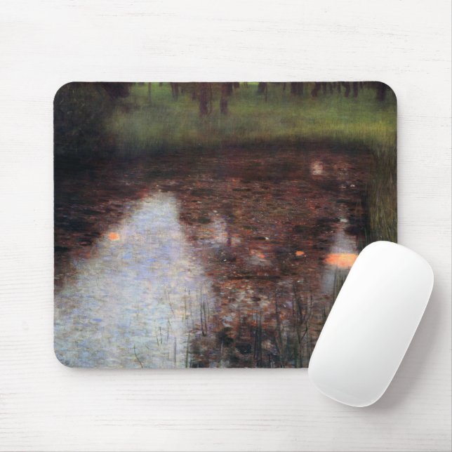 Calm Pond on Kammer Castle Grounds, Gustav Klimt Mouse Pad (With Mouse)