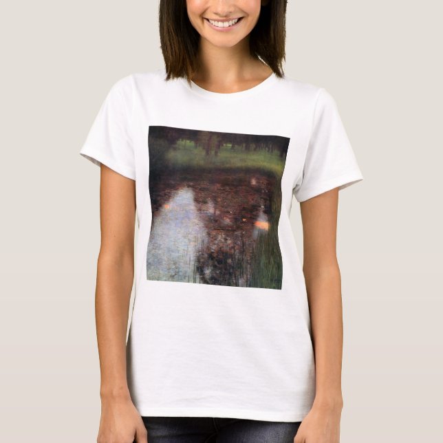 Calm Pond on Kammer Castle Grounds, Gustav Klimt T-Shirt (Front)
